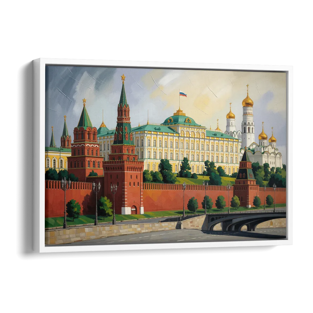 Kremlin Majesty Side - White Canvas Wall Art