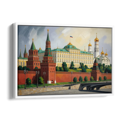 Kremlin Majesty Side - White Canvas Wall Art