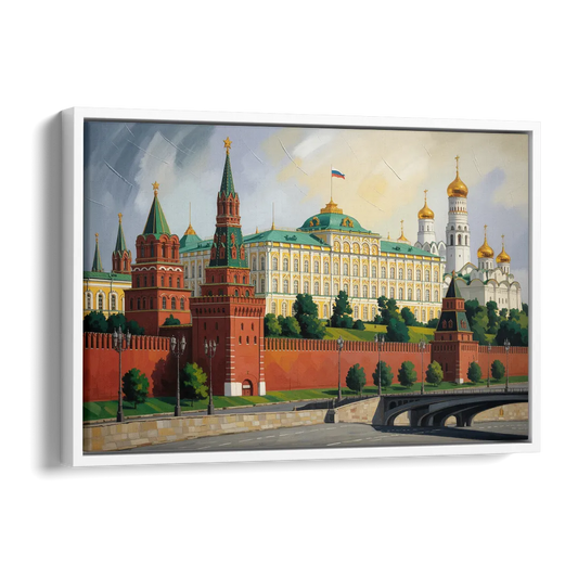 Kremlin Majesty Side - White Canvas Wall Art