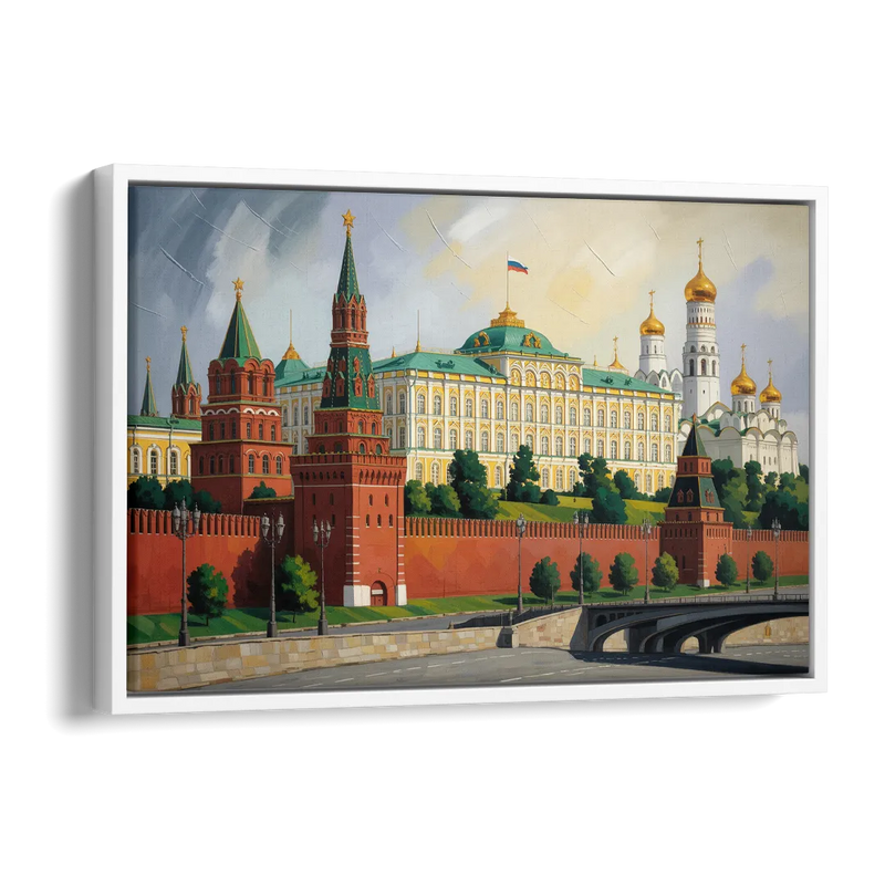 Kremlin Majesty Side - White Canvas Wall Art