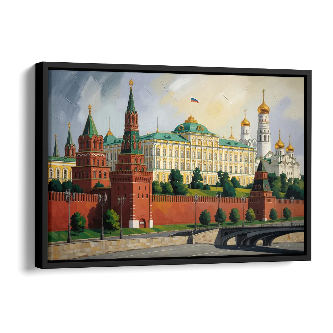 Kremlin Majesty Side - Black Canvas Wall Art
