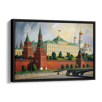 Kremlin Majesty Side - Black Canvas Wall Art