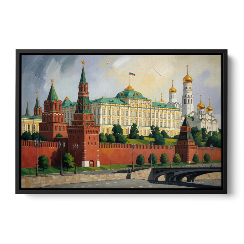 Kremlin Majesty Front - Black Canvas Wall Art