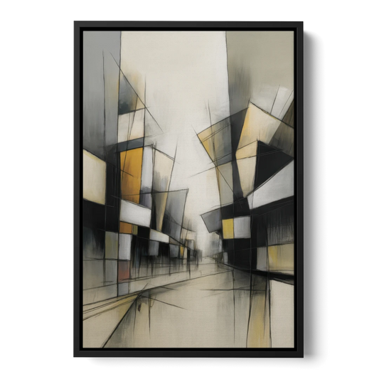 Kreuzberg Colors - Black Framed Canvas Wall Art - Front