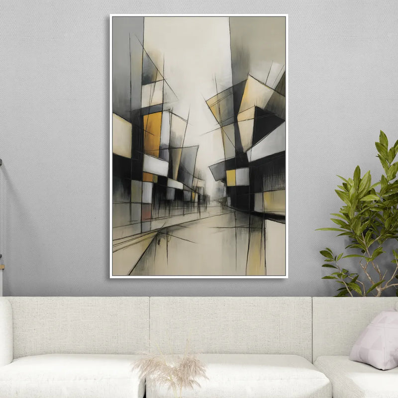 Kreuzberg Colors Living Room - White Canvas Wall Art