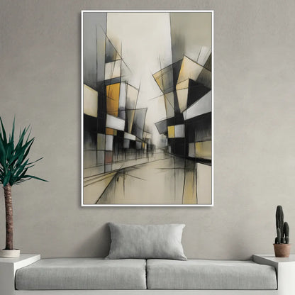 Kreuzberg Colors Sitting Room - White Canvas Wall Art