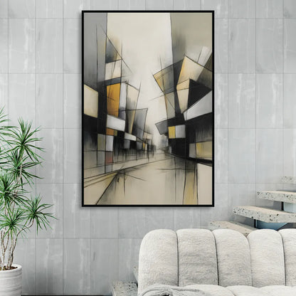 Kreuzberg Colors Living Room - Black Canvas Wall Art