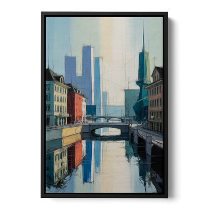 Kunsthaus Zurich Beauty Front - Black Canvas Wall Art