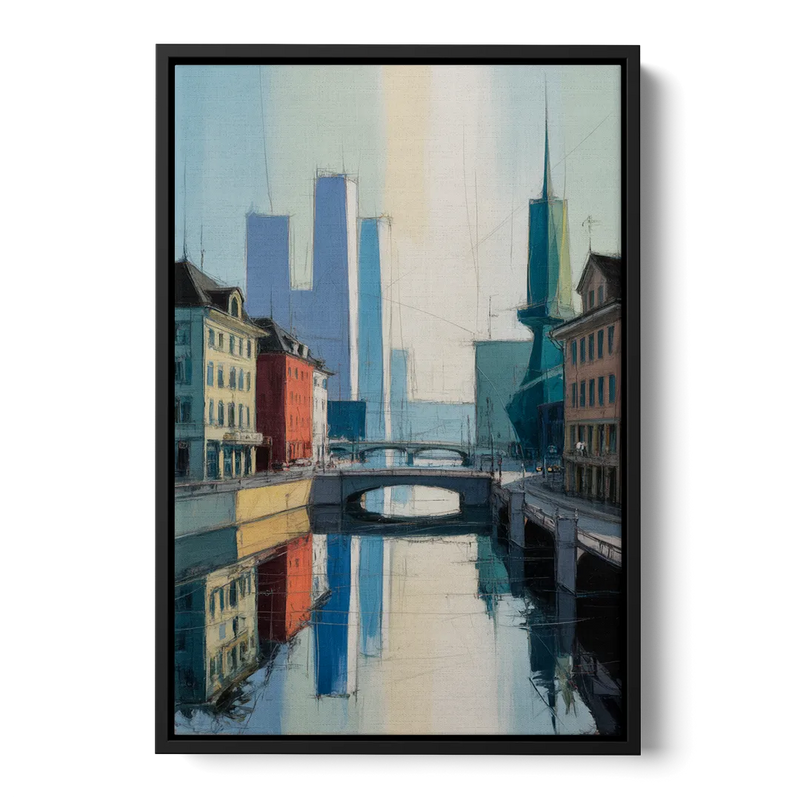 Kunsthaus Zurich Beauty Front - Black Canvas Wall Art