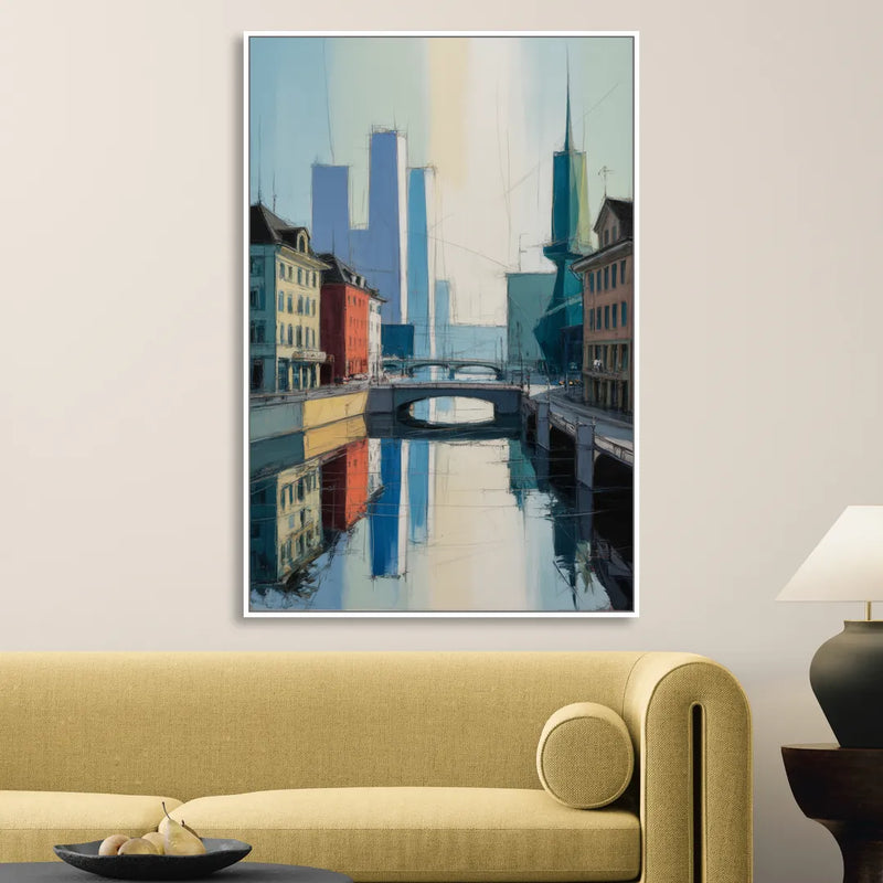 Kunsthaus Zurich Beauty Sitting Room - White Canvas Wall Art