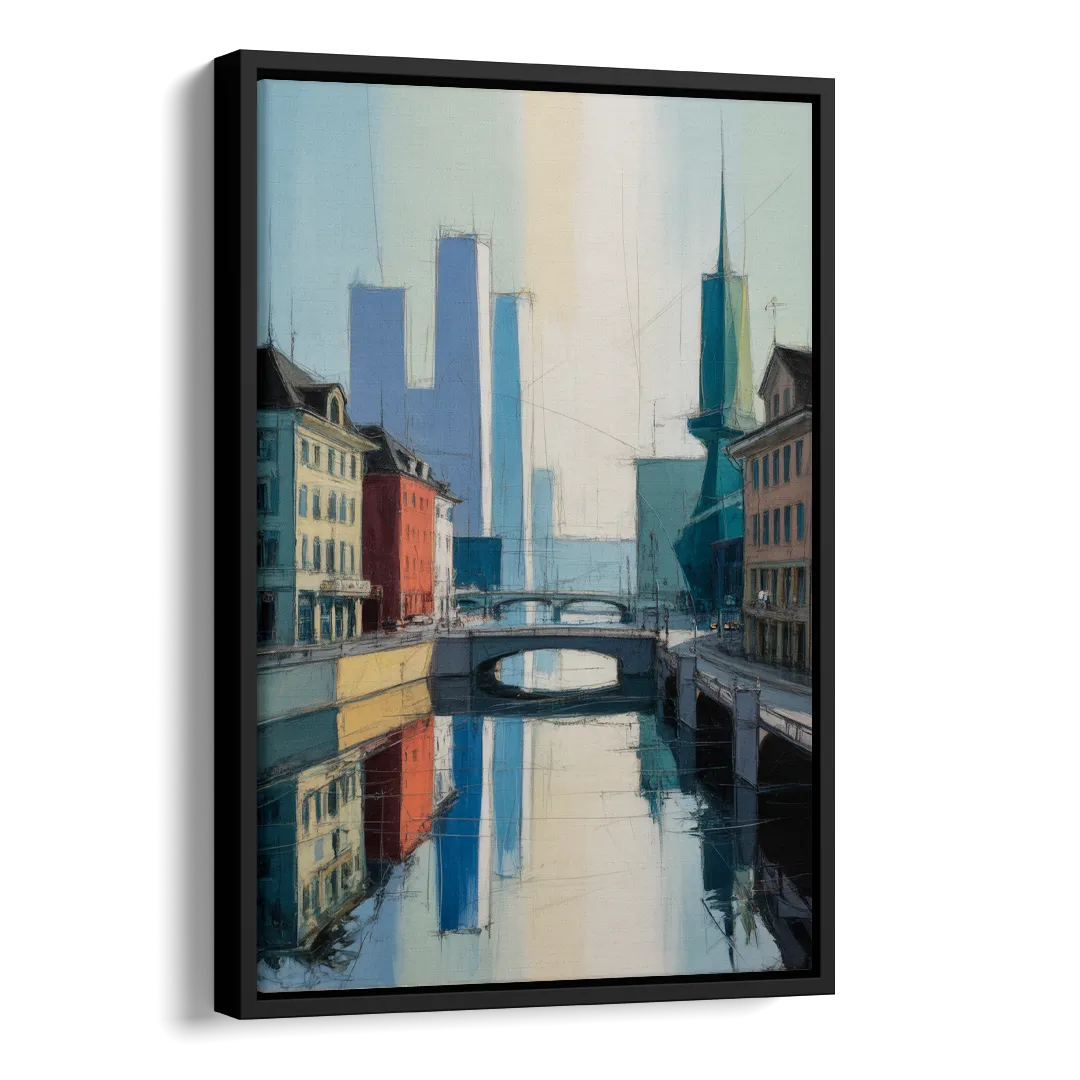 Kunsthaus Zurich Beauty Side - Black Canvas Wall Art
