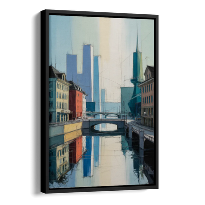 Kunsthaus Zurich Beauty Side - Black Canvas Wall Art