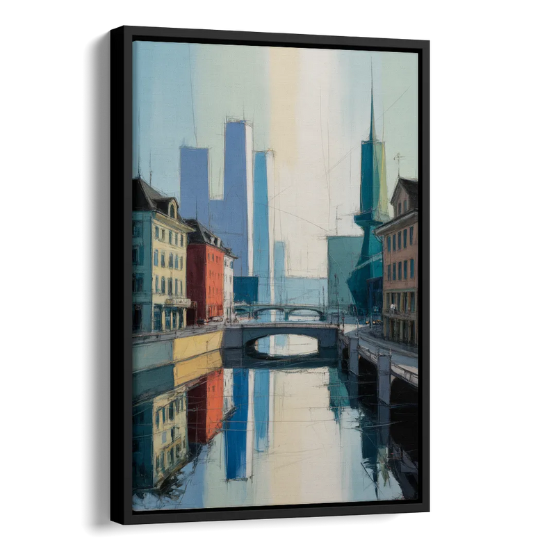 Kunsthaus Zurich Beauty Side - Black Canvas Wall Art