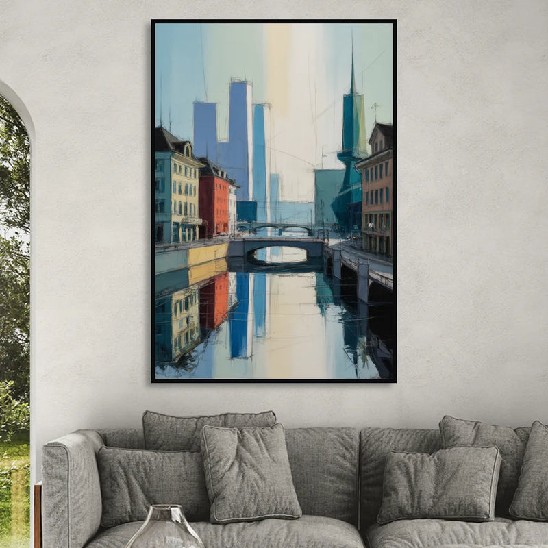 Kunsthaus Zurich Beauty Sitting Room - Black Canvas Wall Art
