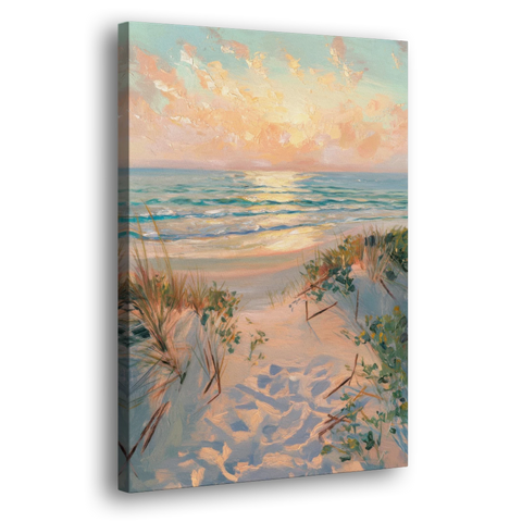 La Jolla Beachfront Serenity - Canvas Wall Art - Side