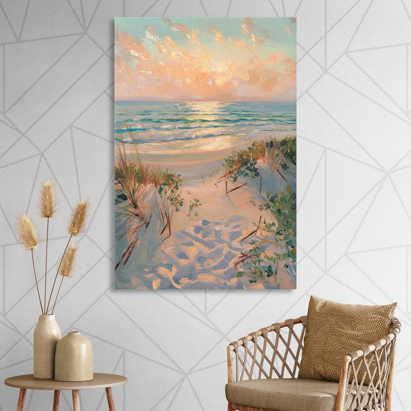 La Jolla Beachfront Serenity Sitting Room - Canvas Wall Art