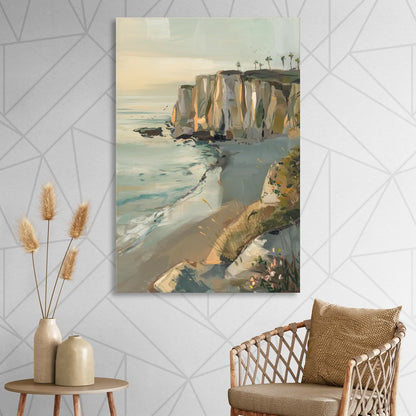 La Jolla Cliffside Beauty Living Room - Canvas Wall Art