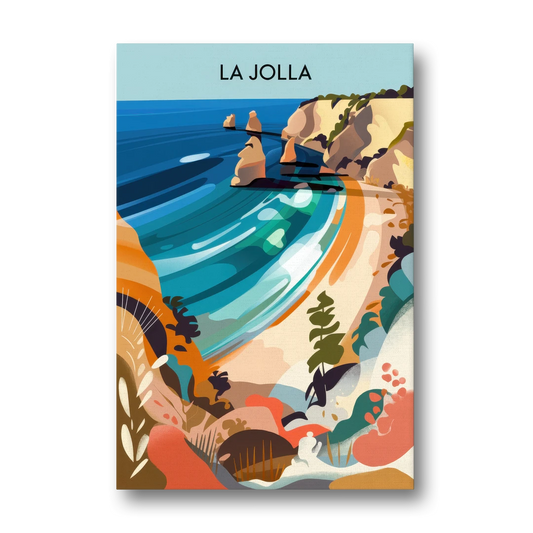 La Jolla Coastal Vibes - Canvas Wall Art - Front