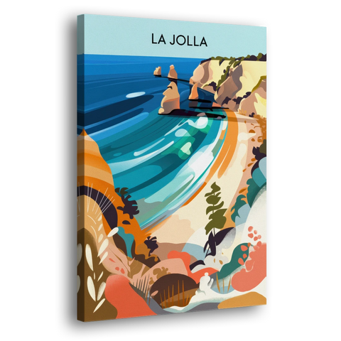 La Jolla Coastal Vibes - Canvas Wall Art - Side