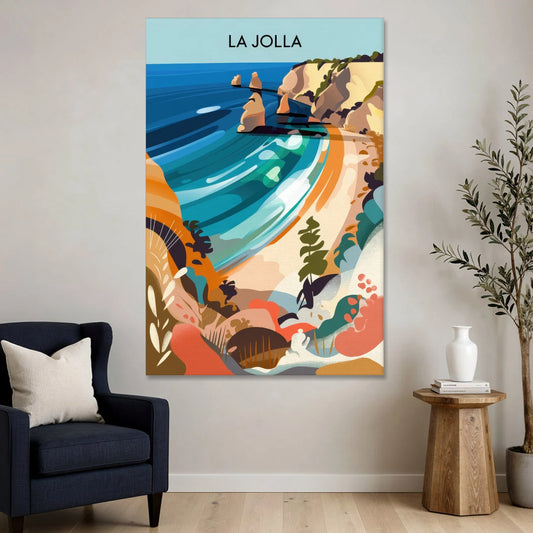 La Jolla Coastal Vibes - Canvas Wall Art - Sofa - 40x60