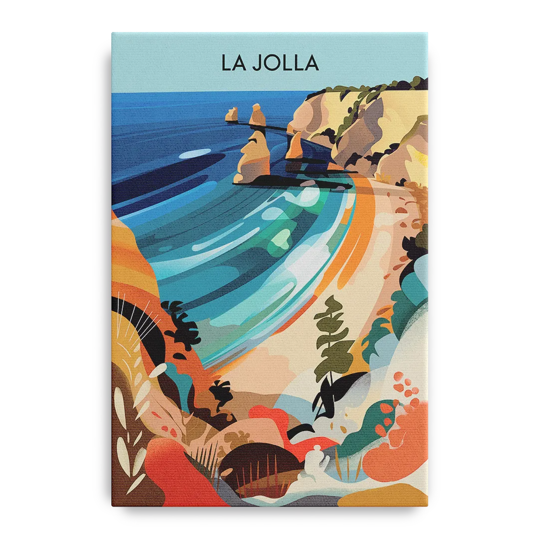 La Jolla Coastal Vibes Front - Canvas Wall Art