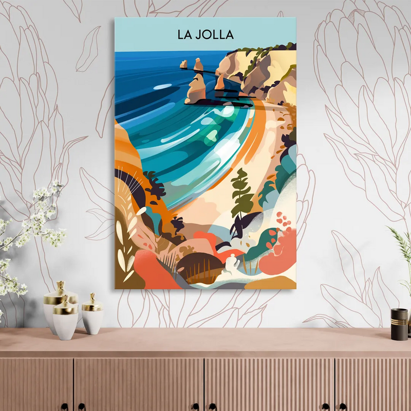 La Jolla Coastal Vibes Sitting Room - Canvas Wall Art