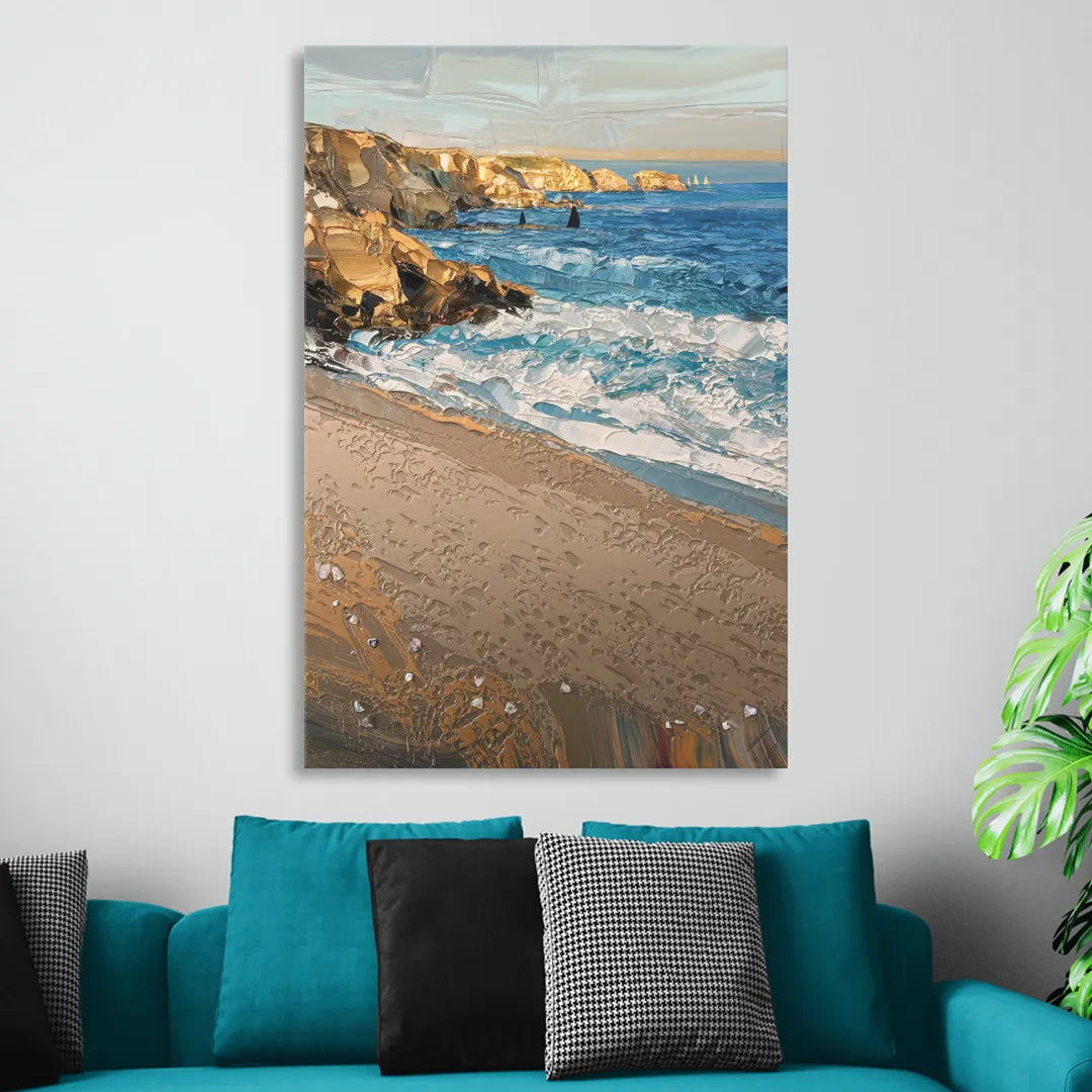 La Jolla Golden Coast Sitting Room - Canvas Wall Art