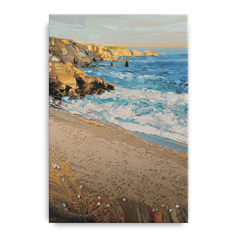 La Jolla Golden Coast Front - Canvas Wall Art