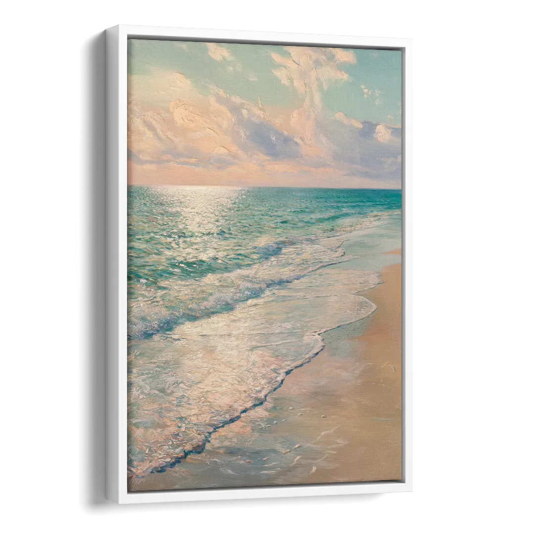 La Jolla Ocean Breeze Side - White Canvas Wall Art