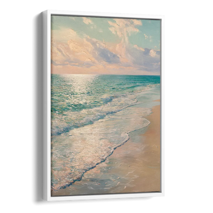 La Jolla Ocean Breeze Side - White Canvas Wall Art