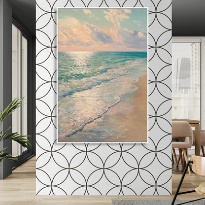 La Jolla Ocean Breeze Sitting Room - White Canvas Wall Art