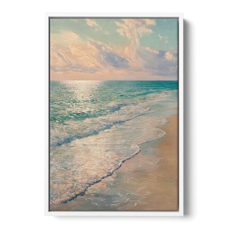 La Jolla Ocean Breeze Front - White Canvas Wall Art