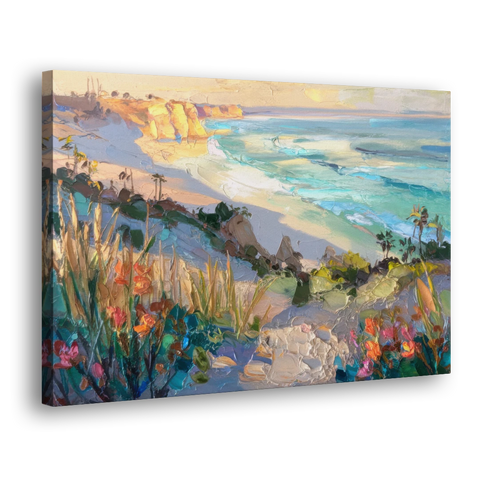 La Jolla Pacific Blues - Canvas Wall Art - Side
