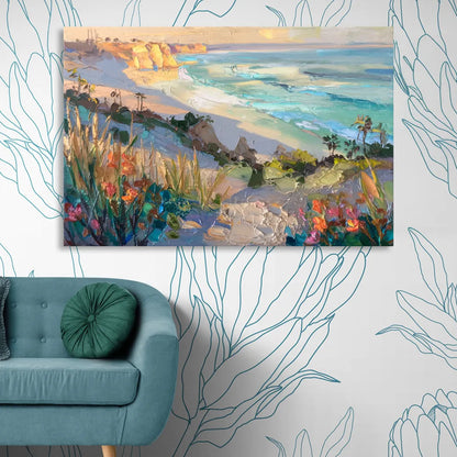 La Jolla Pacific Blues Sitting Room - Canvas Wall Art