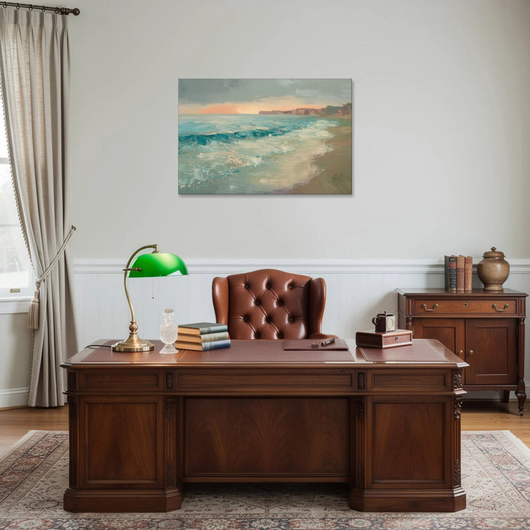 La Jolla Seaside Charm - Canvas Wall Art - Office - 36x24