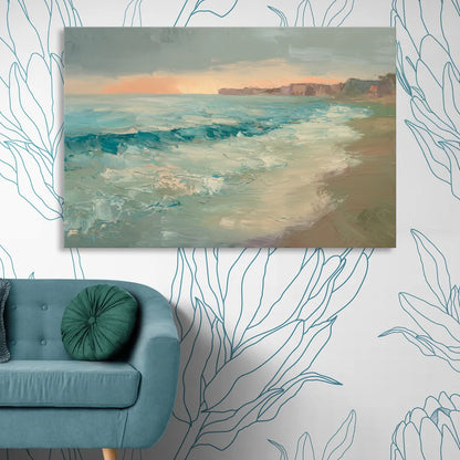 La Jolla Seaside Charm Living Room - Canvas Wall Art