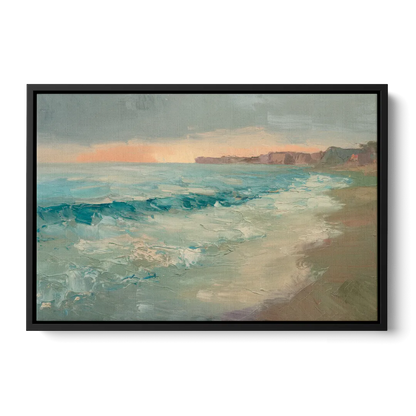 La Jolla Seaside Charm Front - Black Canvas Wall Art