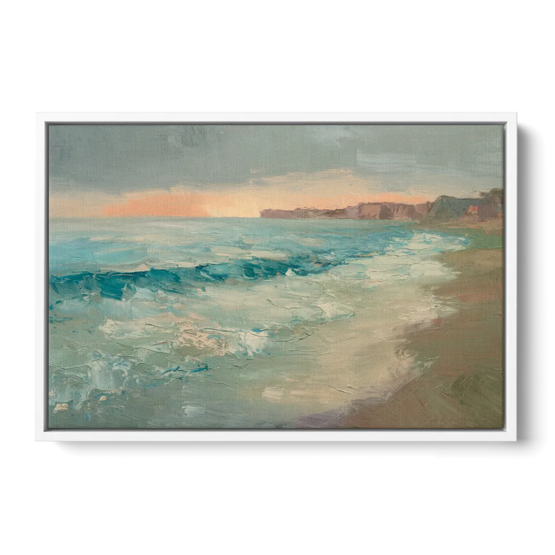 La Jolla Seaside Charm Front - White Canvas Wall Art