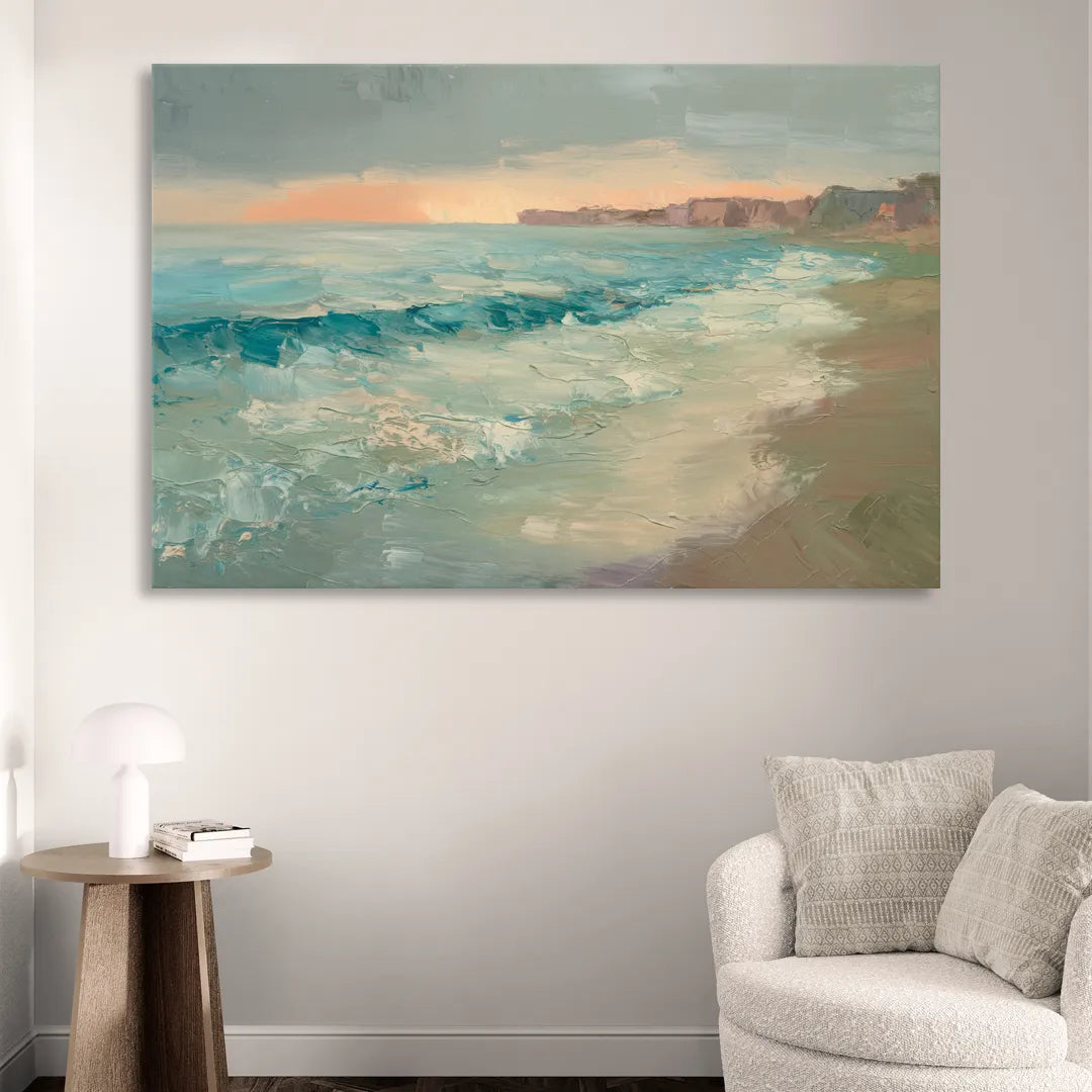 La Jolla Seaside Charm Sitting Room - Canvas Wall Art