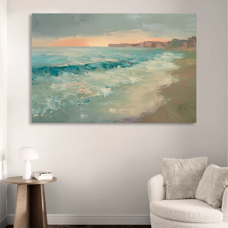 La Jolla Seaside Charm Sitting Room - Canvas Wall Art