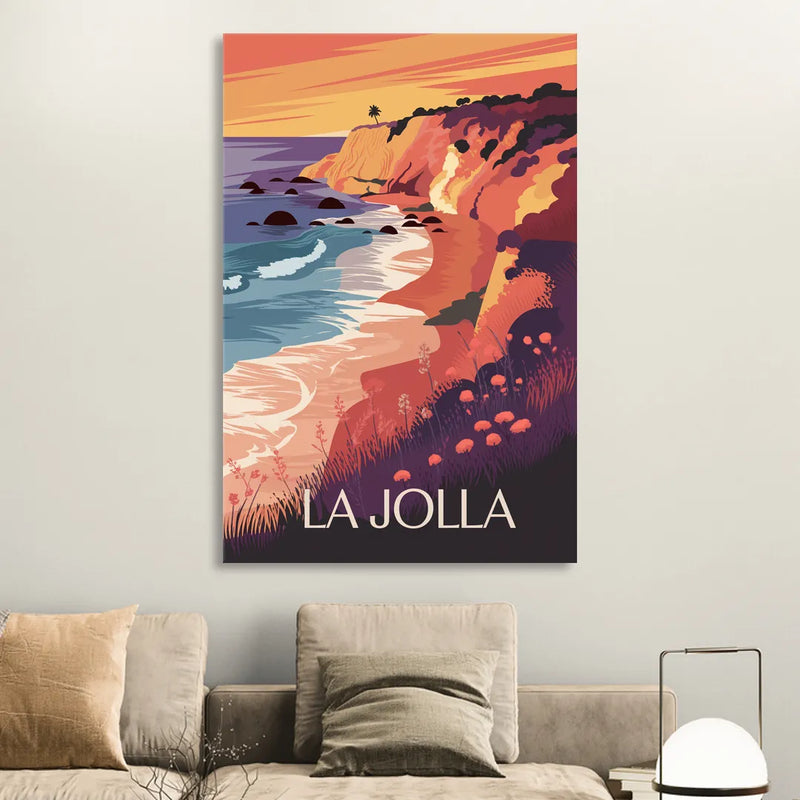 La Jolla Sunset Views Sitting Room - Canvas Wall Art