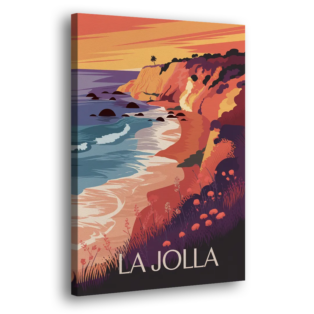 La Jolla Sunset Views Side - Canvas Wall Art