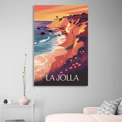 La Jolla Sunset Views Living Room - Canvas Wall Art