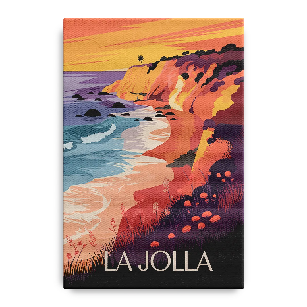 La Jolla Sunset Views Front - Canvas Wall Art