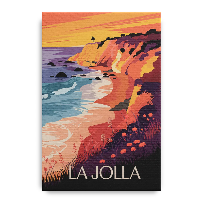 La Jolla Sunset Views Front - Canvas Wall Art