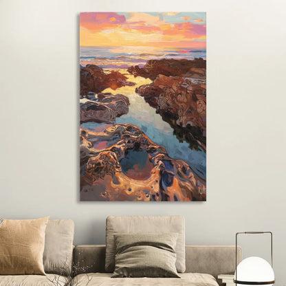 La Jolla Tidepools Living Room - Canvas Wall Art