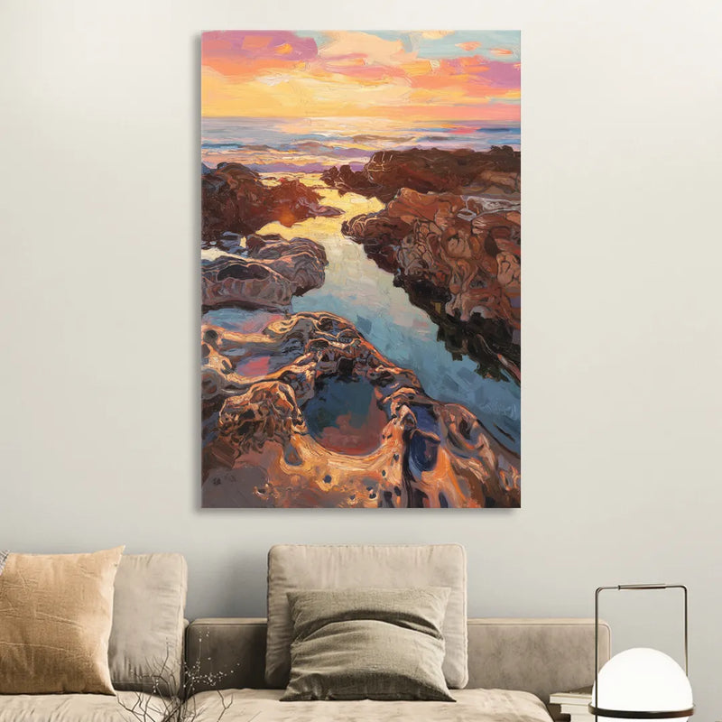 La Jolla Tidepools Living Room - Canvas Wall Art