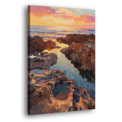 La Jolla Tidepools Side - Canvas Wall Art