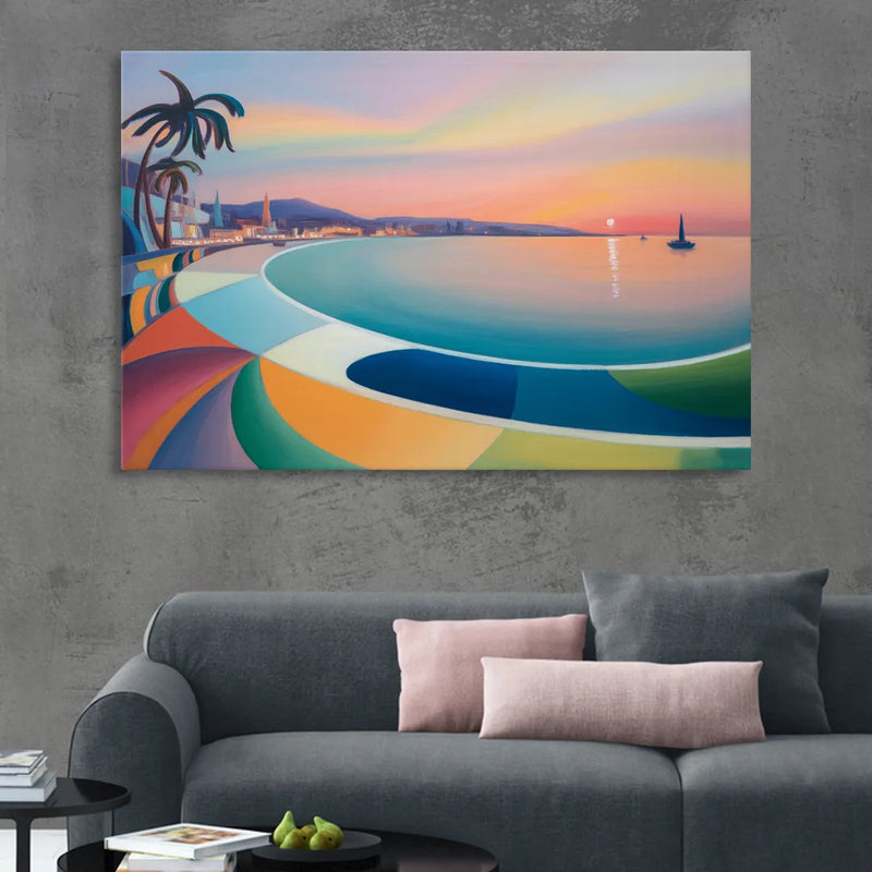 La Paz Malecón Sunset Living Room - Canvas Wall Art