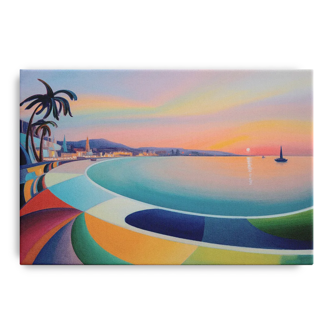 La Paz Malecón Sunset Front - Canvas Wall Art